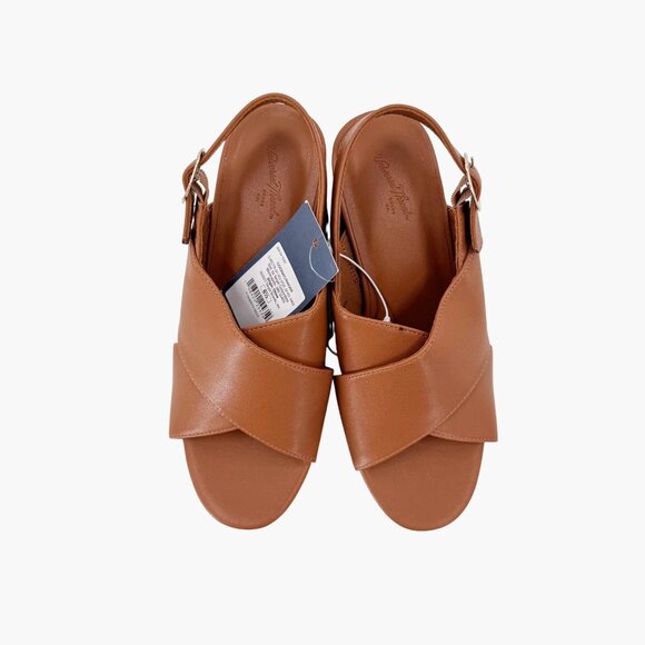 Universal Thread Women's Naomi Wood Wedge Heels - Cognac - Size 6.5 - Picture 4 of 6